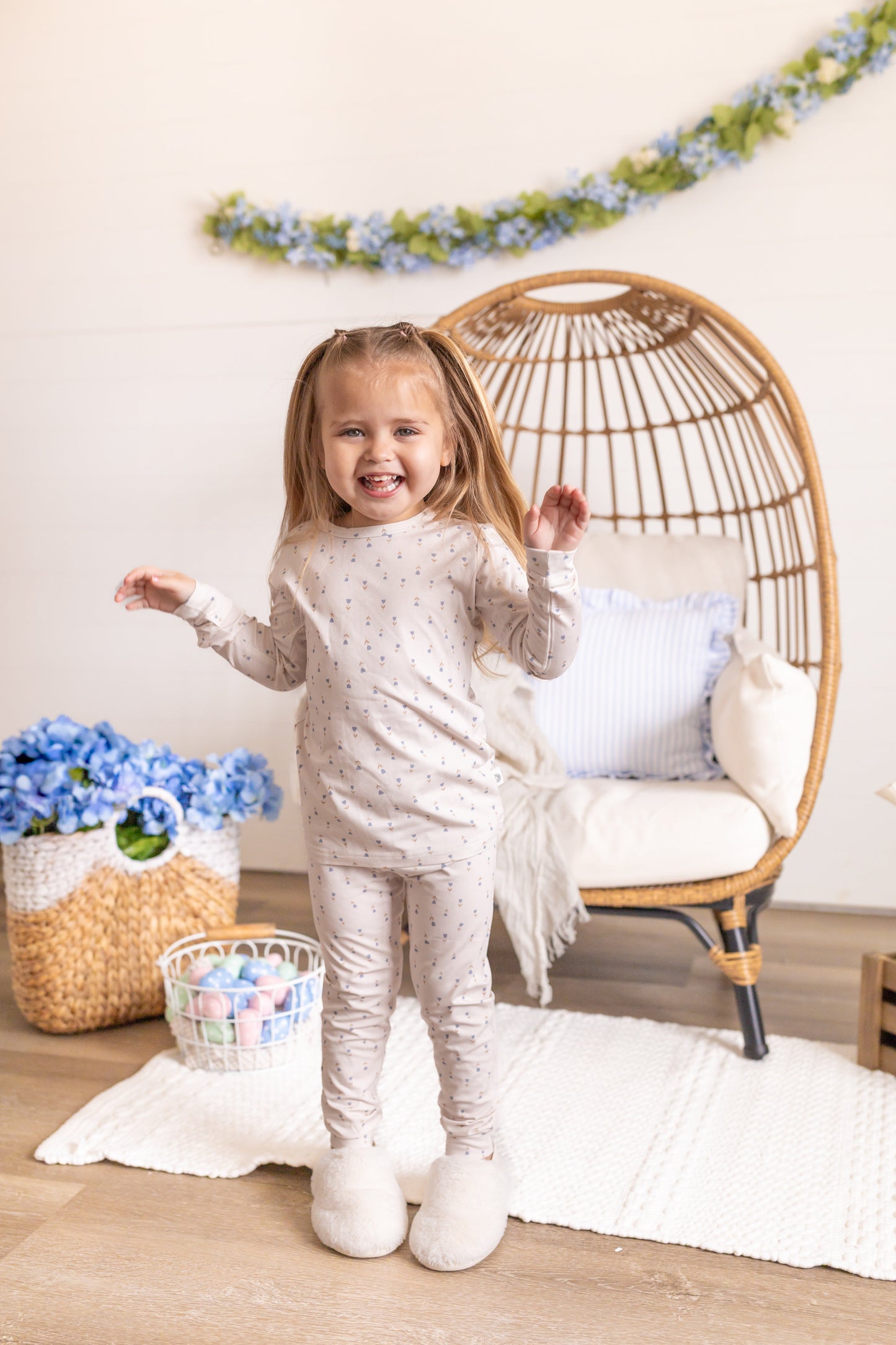 Tiny Tulips 2pc Bamboo Pajama Set