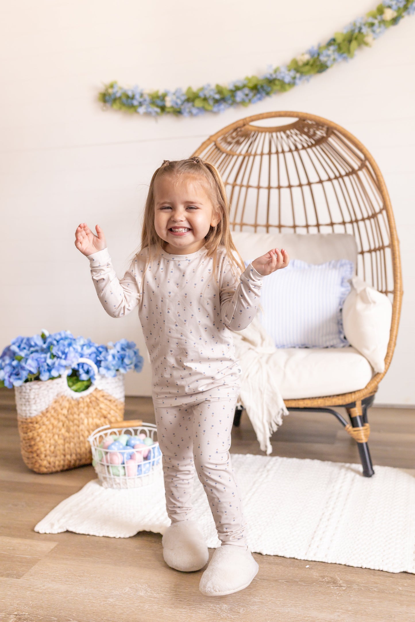 Tiny Tulips 2pc Bamboo Pajama Set