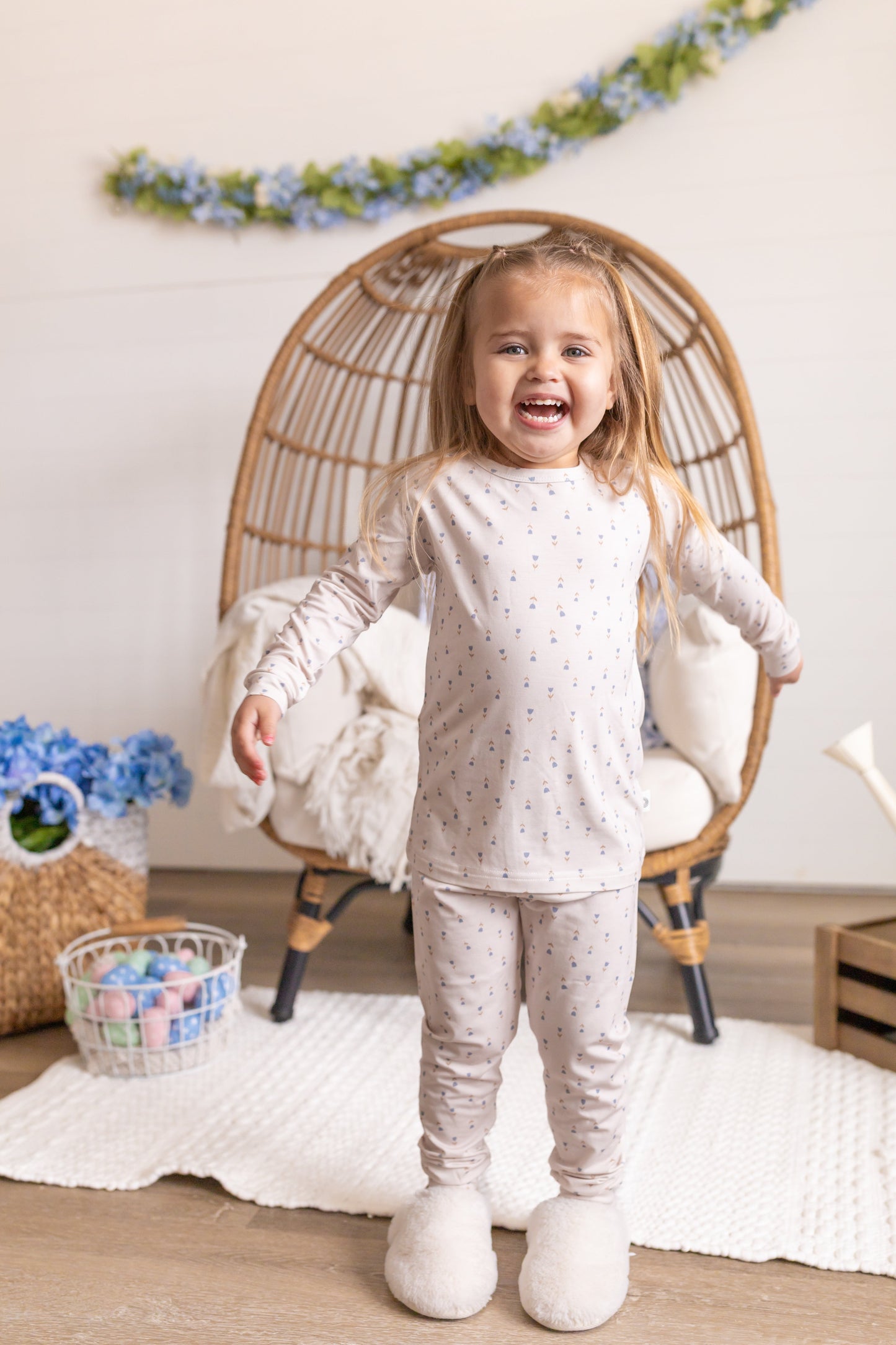 Tiny Tulips 2pc Bamboo Pajama Set