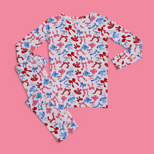 RED, WHITE AND BOWS DREAM SET