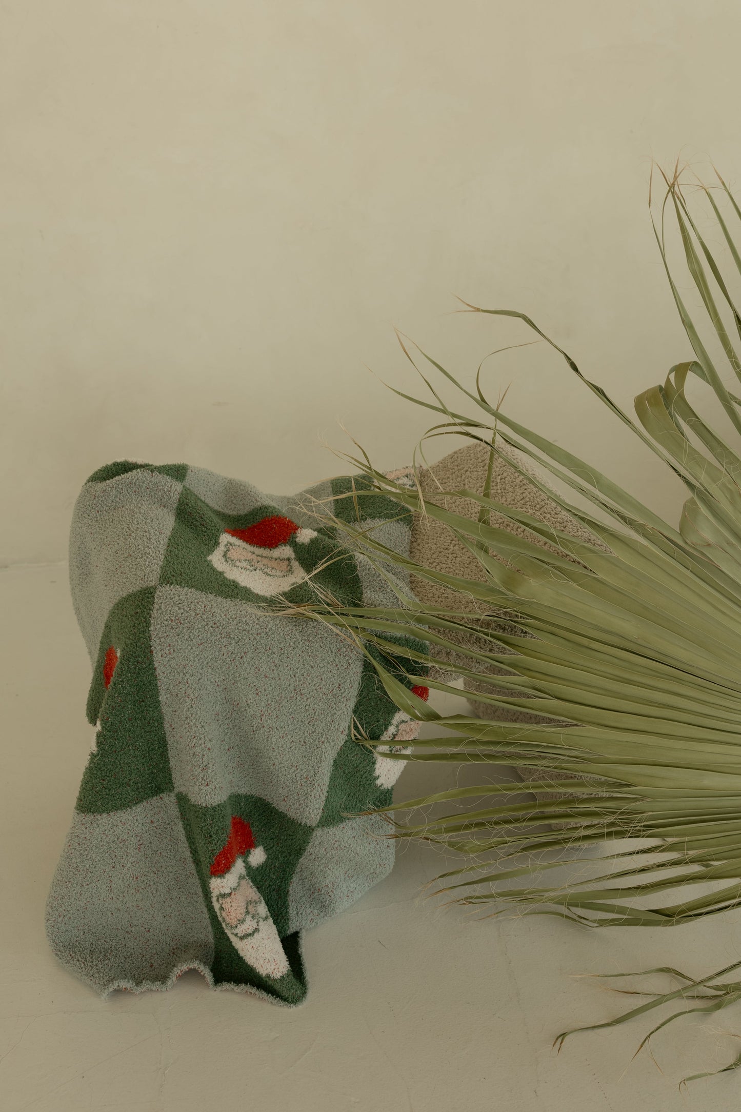 Plush Blanket | Santa Checkerboard