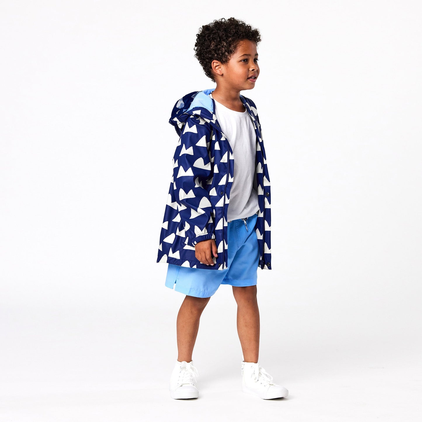 Navy Peak to Peak Recycled Unlined Raincoat