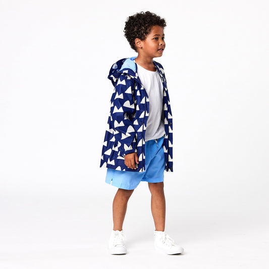 Navy Peak to Peak Recycled Unlined Raincoat