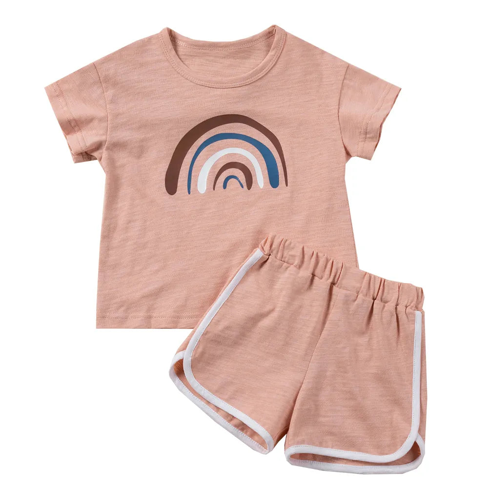 Printed T-shirt and Shorts Set