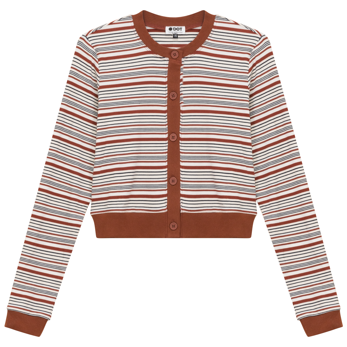 Cropped Button Down Stripped Tee
