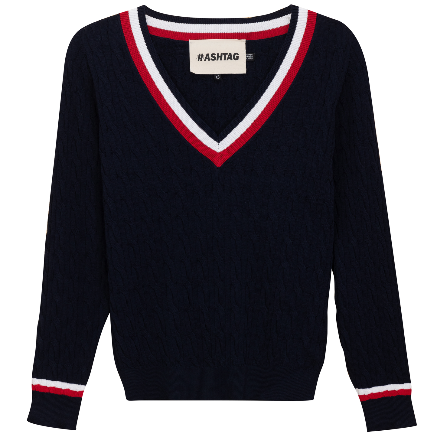 V Neck Cable Sweater