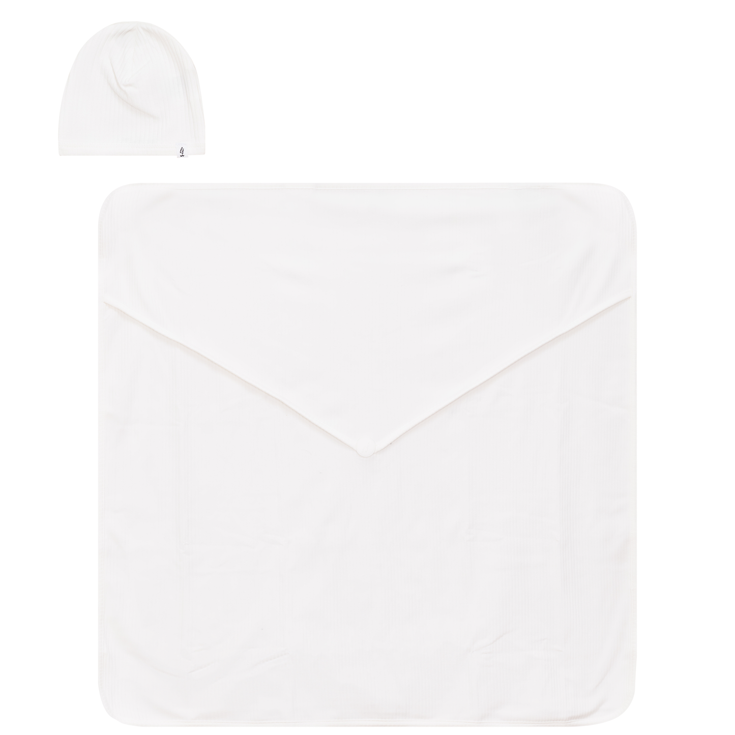 Ribbed Blanket and Hat Set