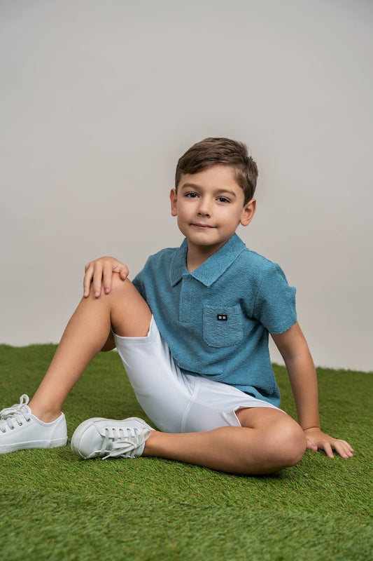 Textured Terry Polo
