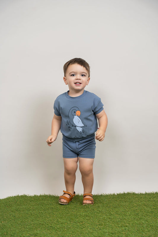 Bird Print 2Pc Set
