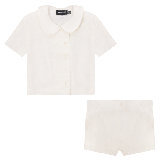 Woven Double Breasted 2Pc Set