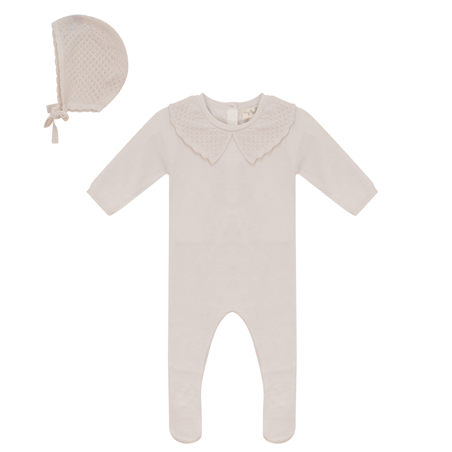 Knit Crochet Onesie and Hat