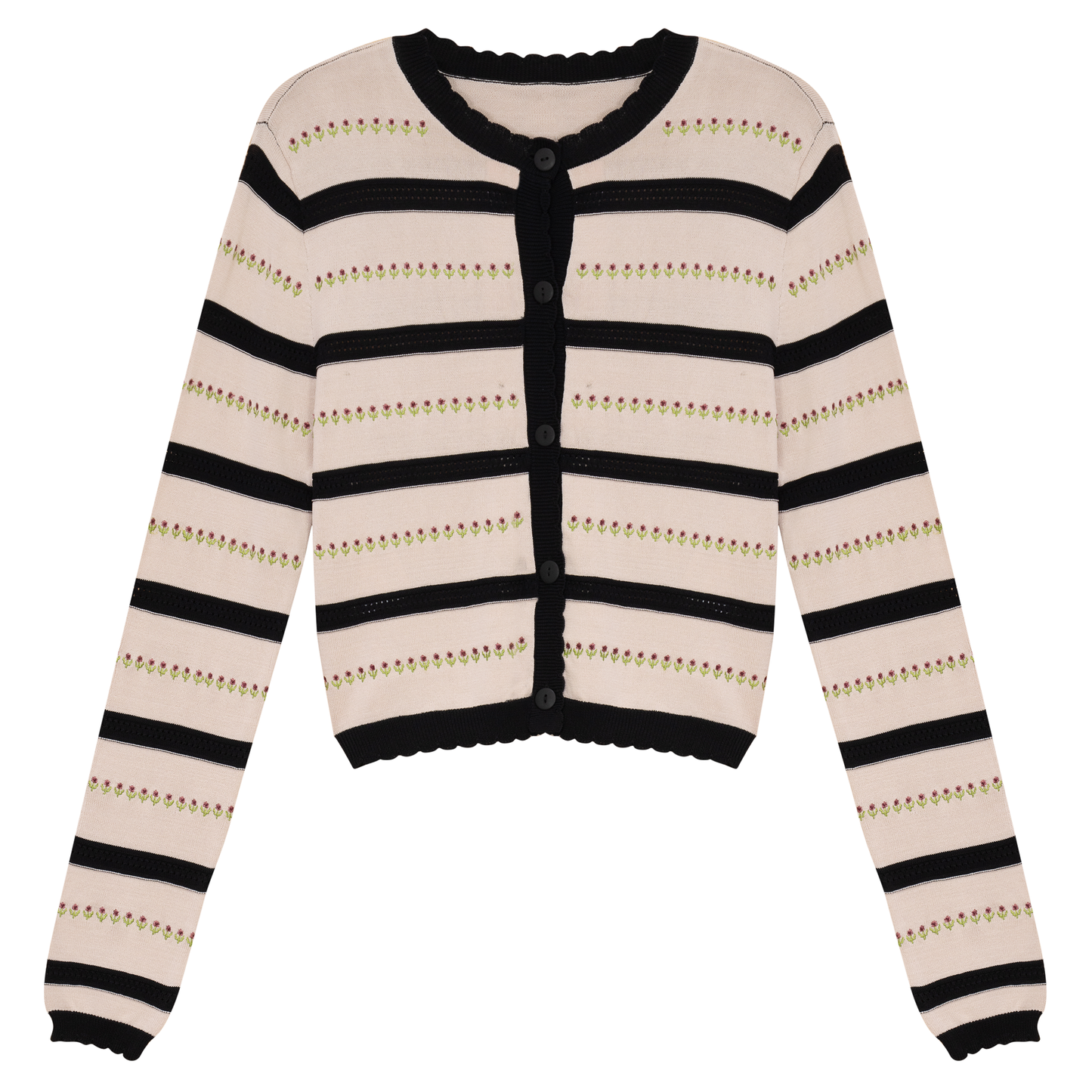 Knit Embroidered Cardigan