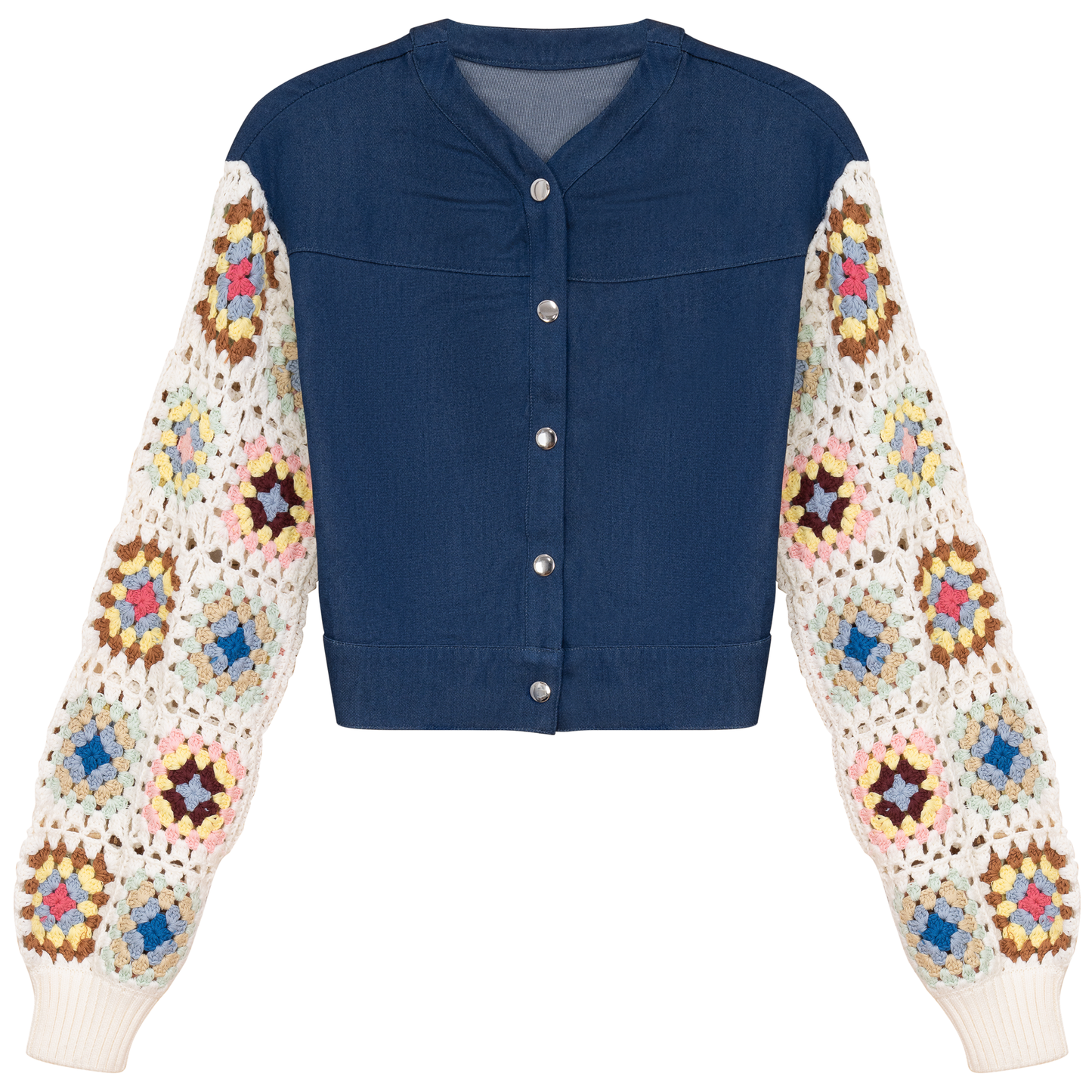 Denim Crochet Jacket