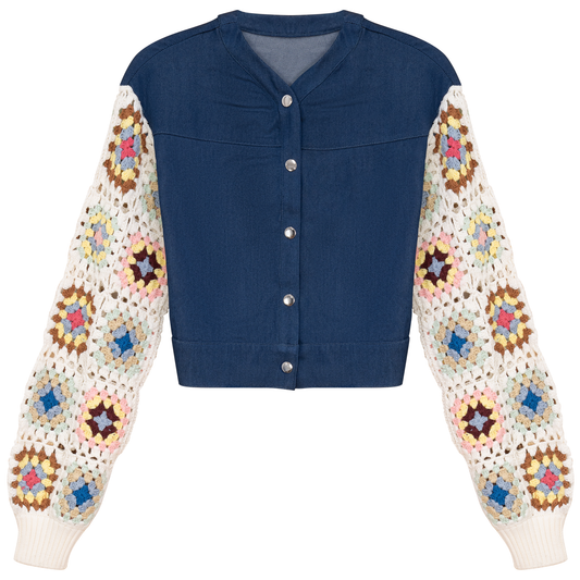 Denim Crochet Jacket