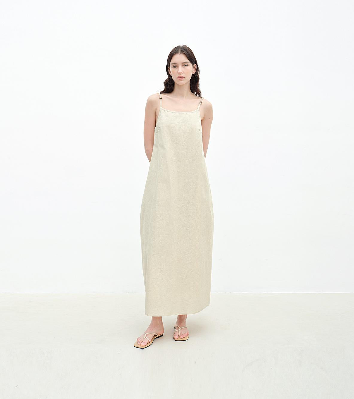 Island Walk Cotton Beaded Sling Dress