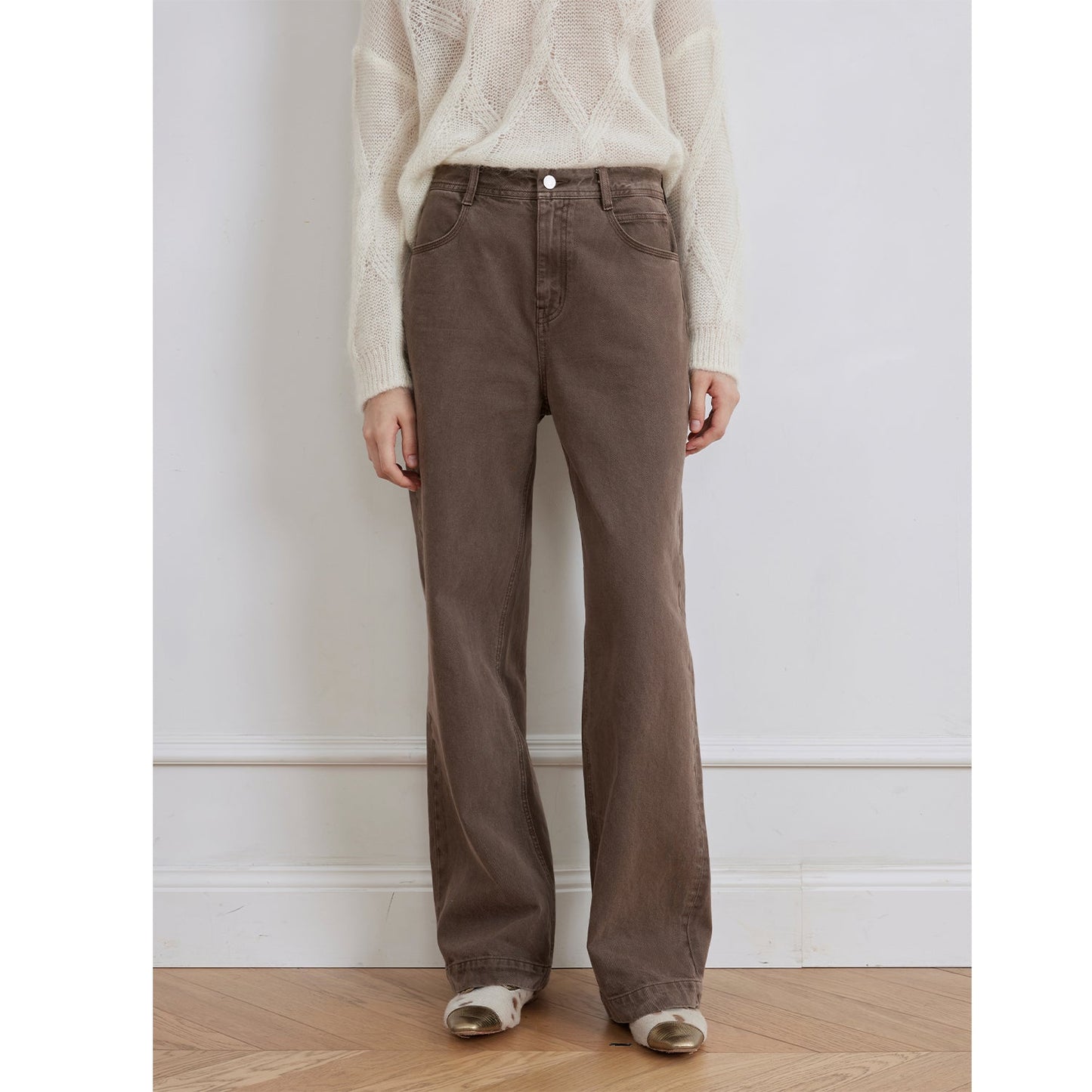 "Meteorite Fragments" Street Sense American Vintage Washed Straight Leg Jeans
