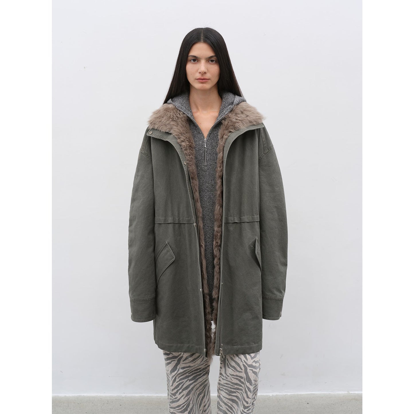Detachable Goose Down Parka