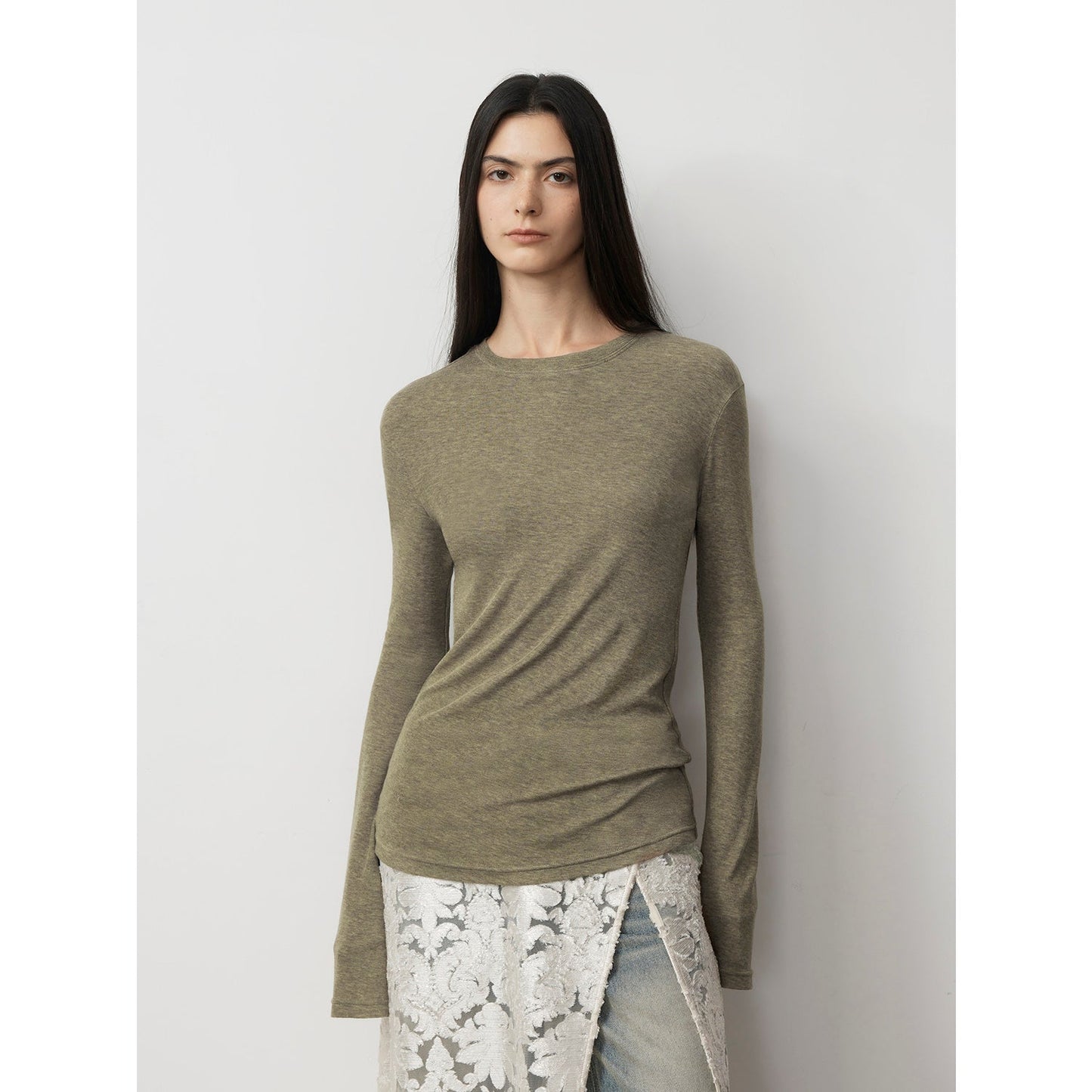 Lyocell Wool Stretch Tee