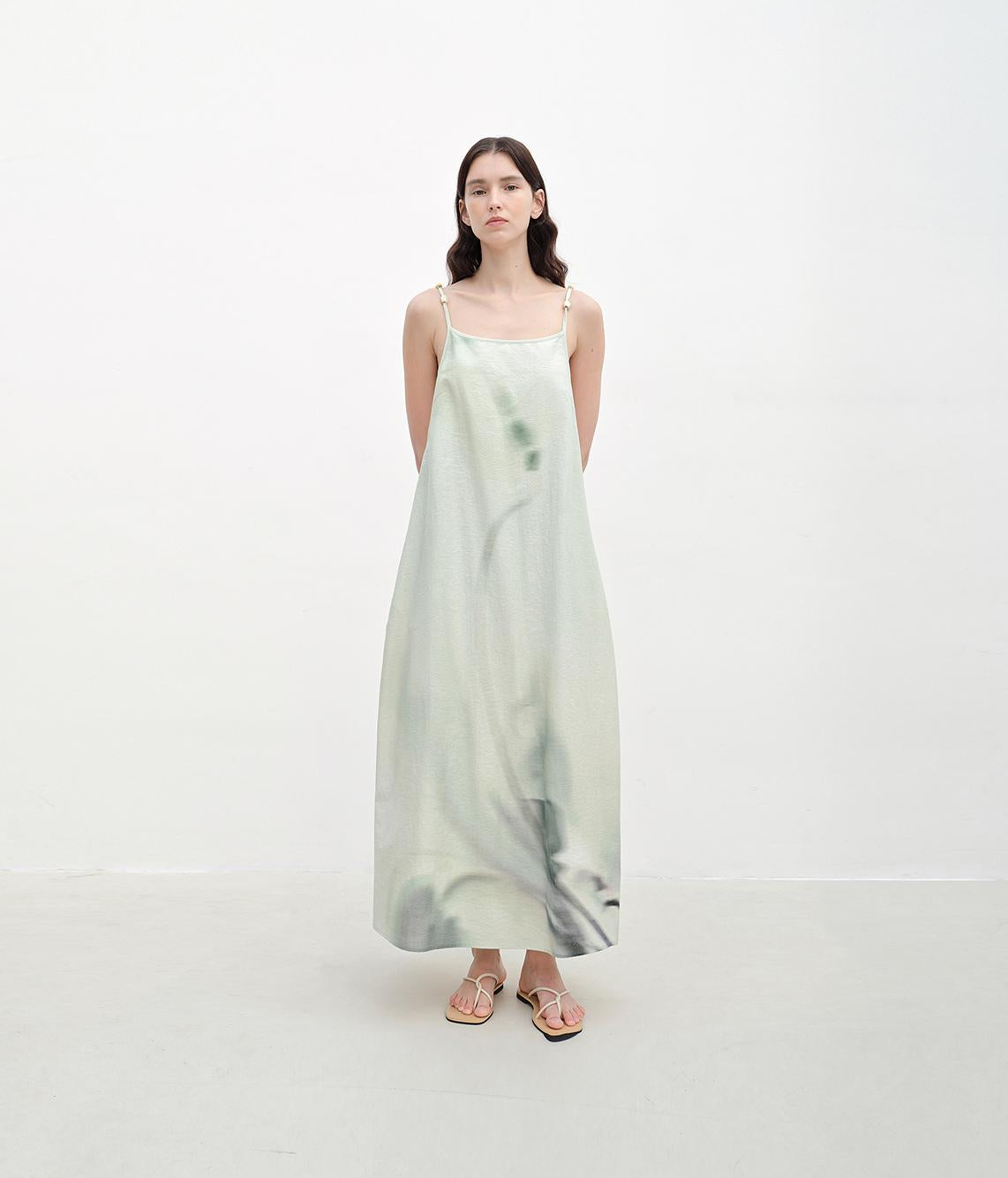 Island Walk Cotton Beaded Sling Dress