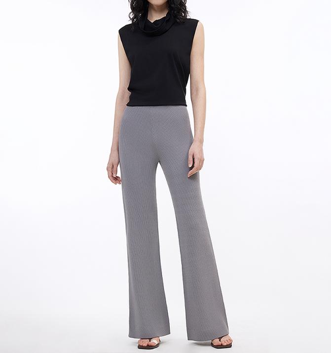 Knitted Bootcut Trousers