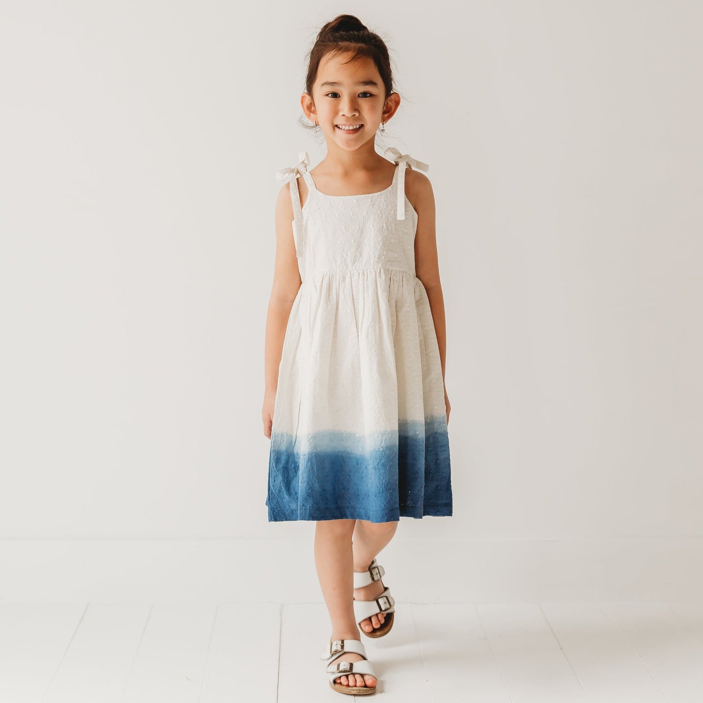 Ocean Ombre Nautical Schiffli Dress