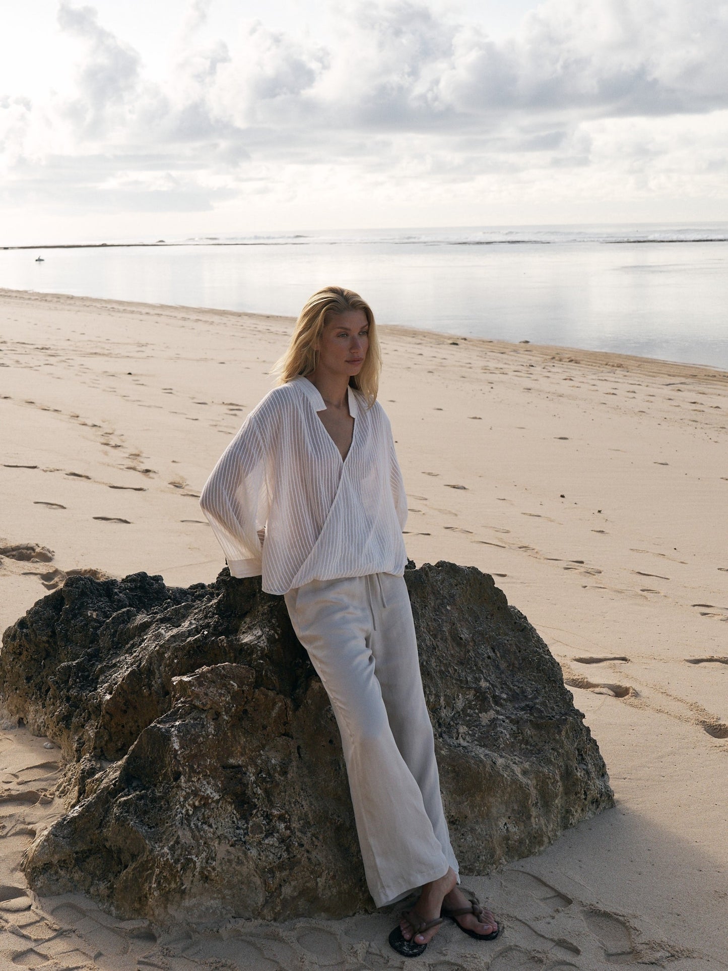 Sade Top - White Stripes