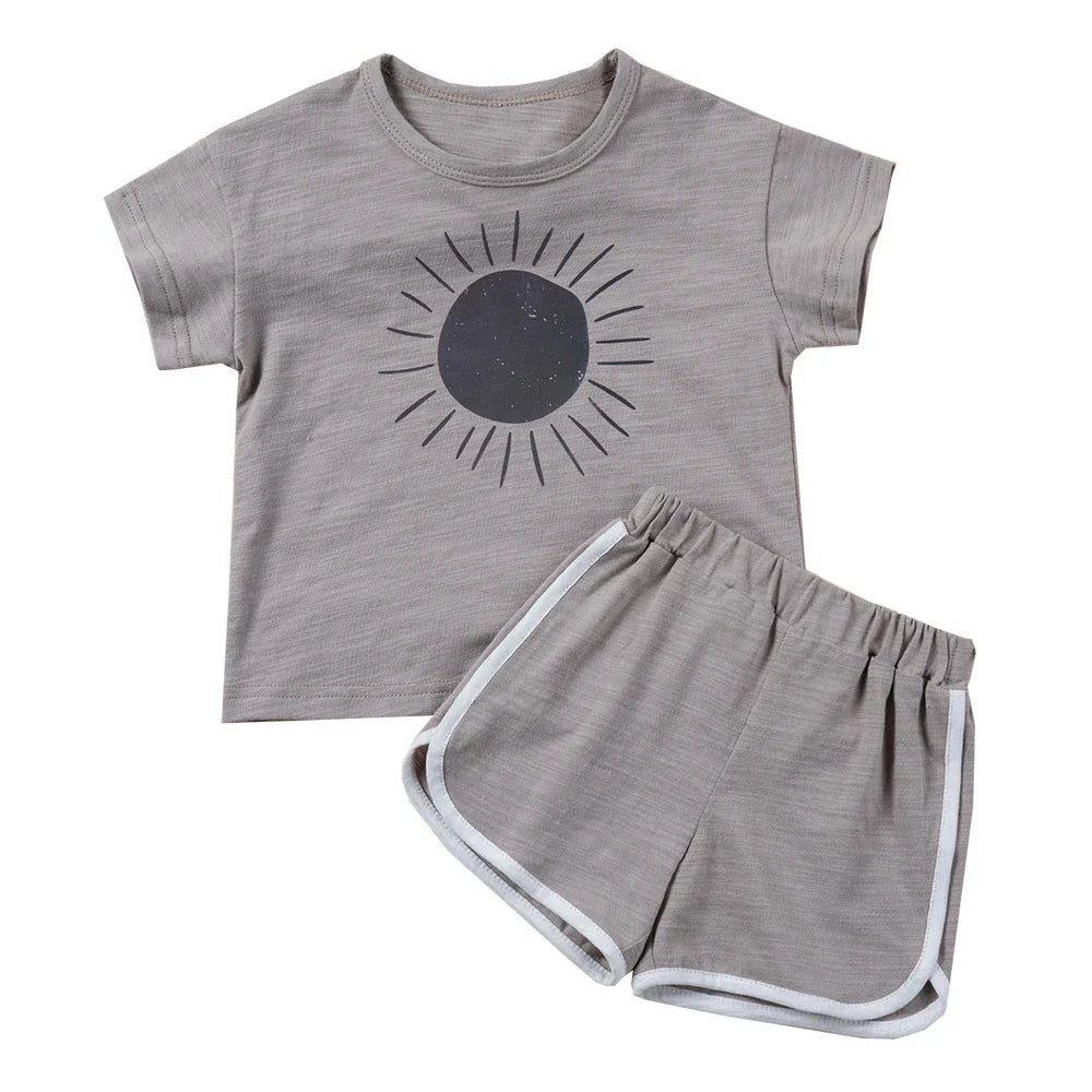 Printed T-shirt and Shorts Set