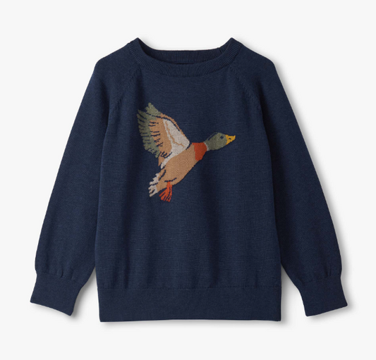 Navy Duck Crew Neck Sweater