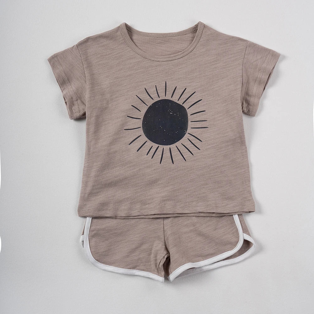 Printed T-shirt and Shorts Set