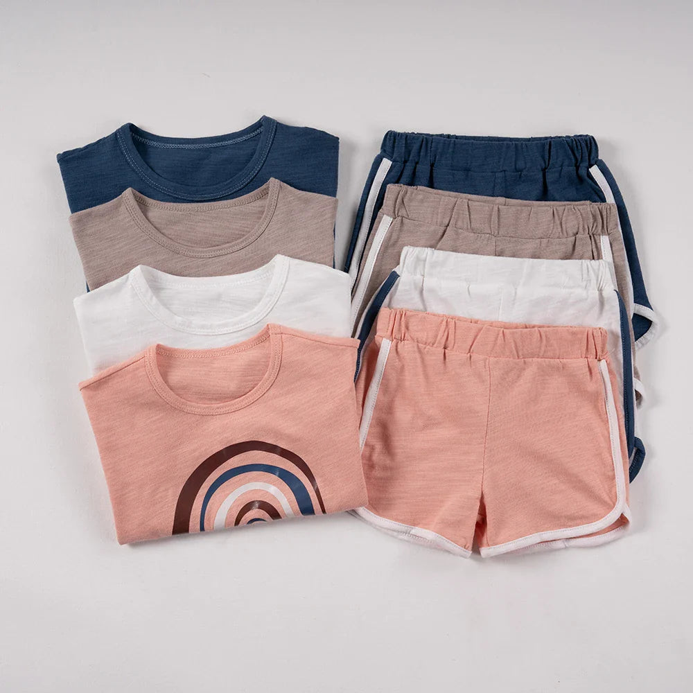 Printed T-shirt and Shorts Set