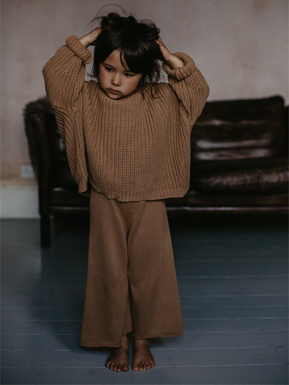 The Wide Leg Knit Trouser