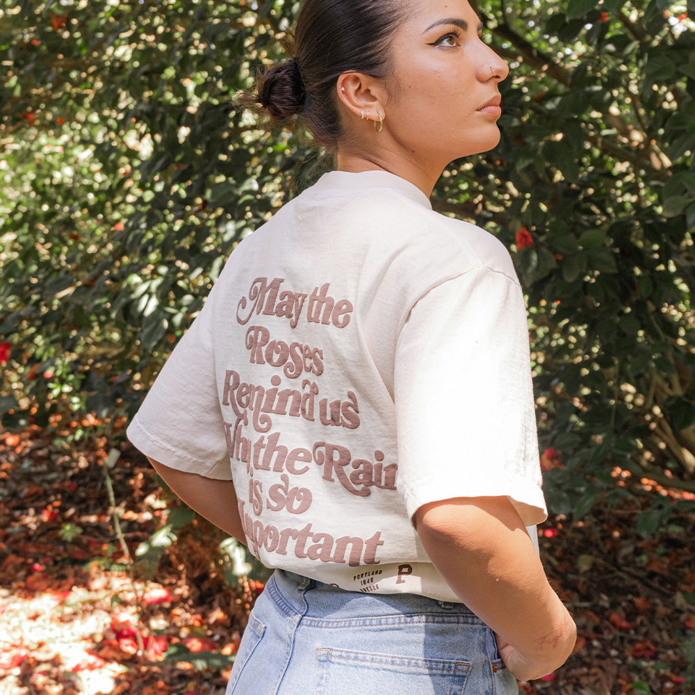All-American Slogan Tee - Cream