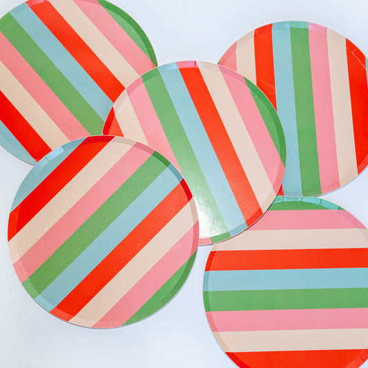 Striped Plates (x12)