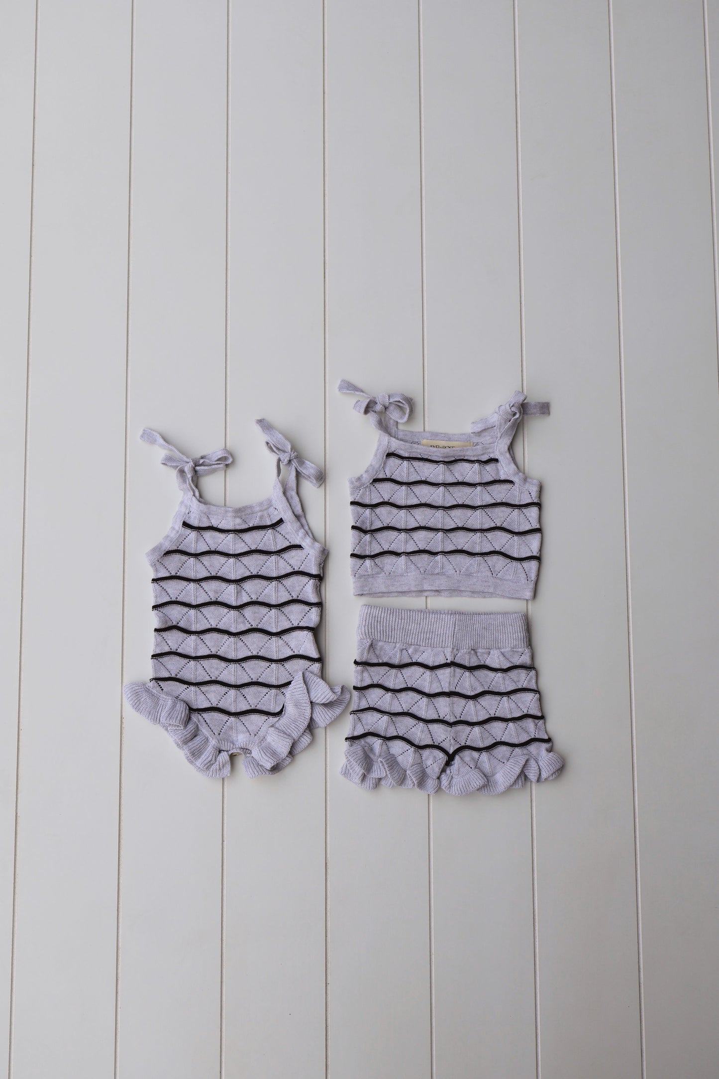 Spring Knit Ruffle Onesie