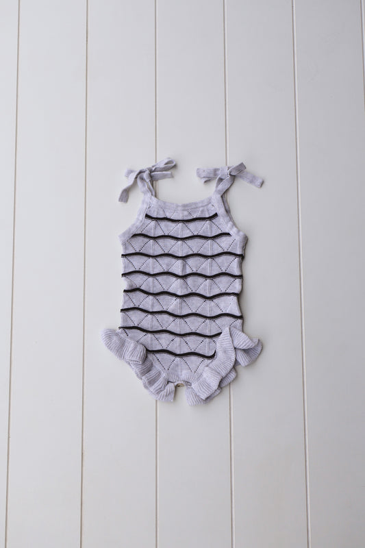 Spring Knit Ruffle Onesie