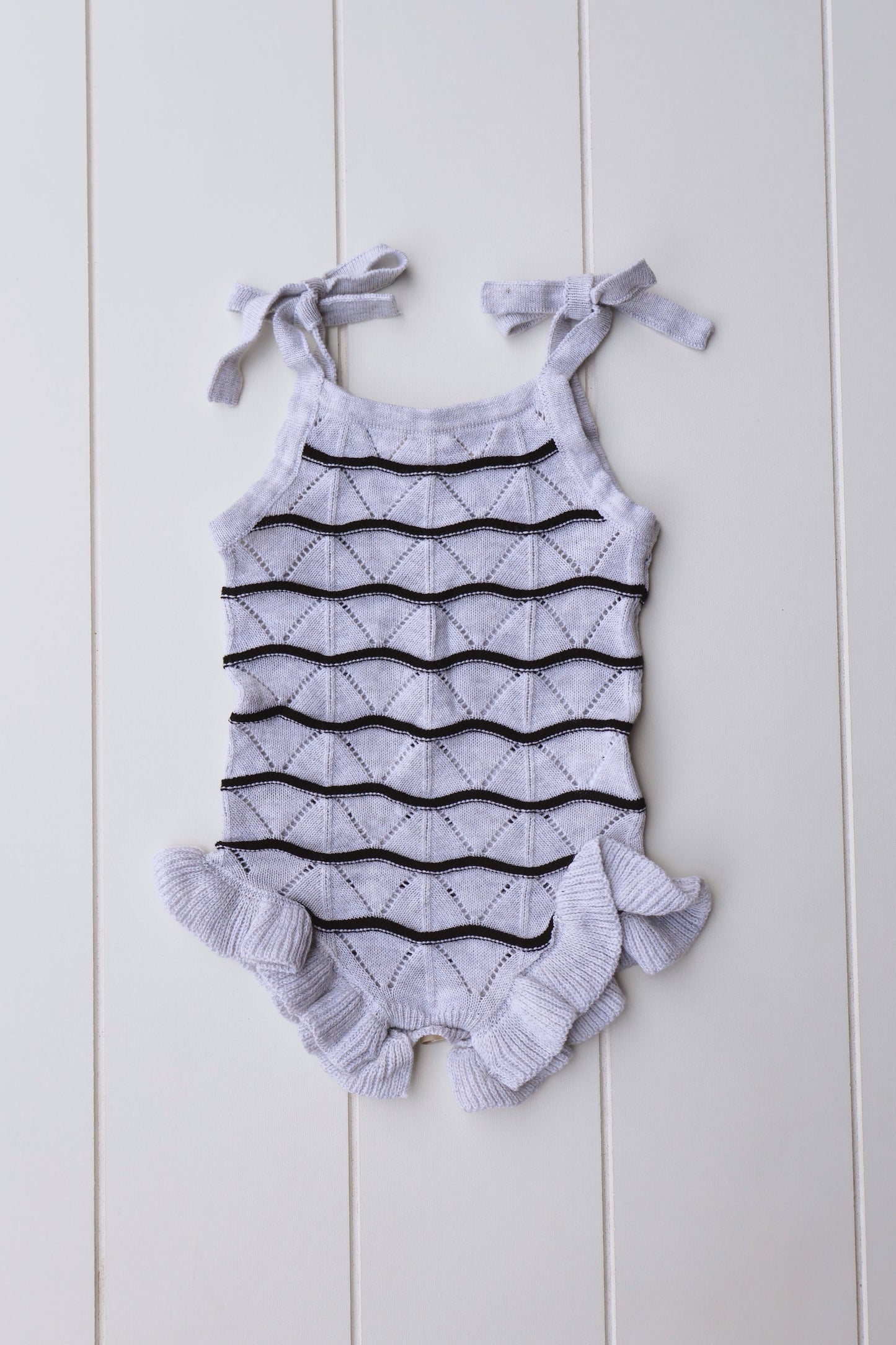 Spring Knit Ruffle Onesie