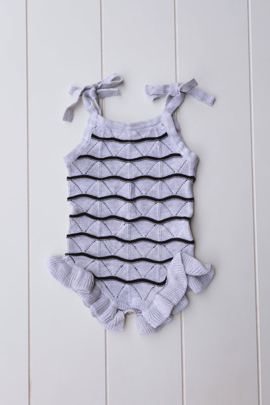 Spring Knit Ruffle Onesie