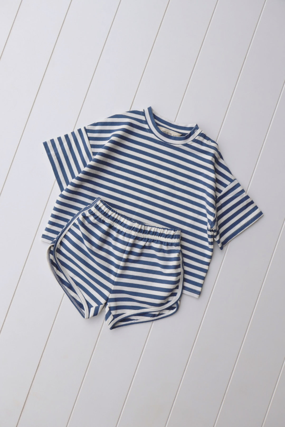 Euro Stripe Short Set