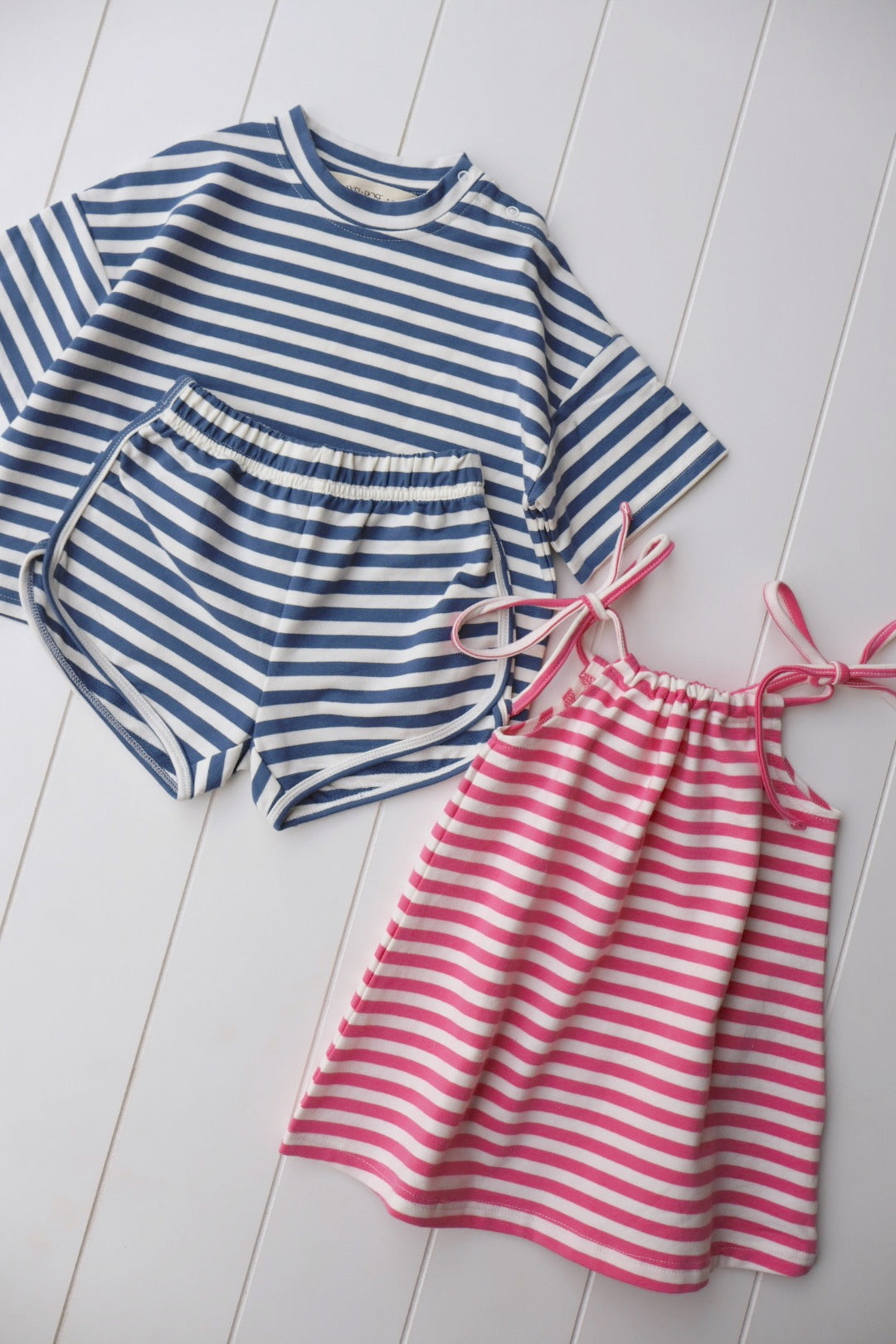 Euro Stripe Short Set