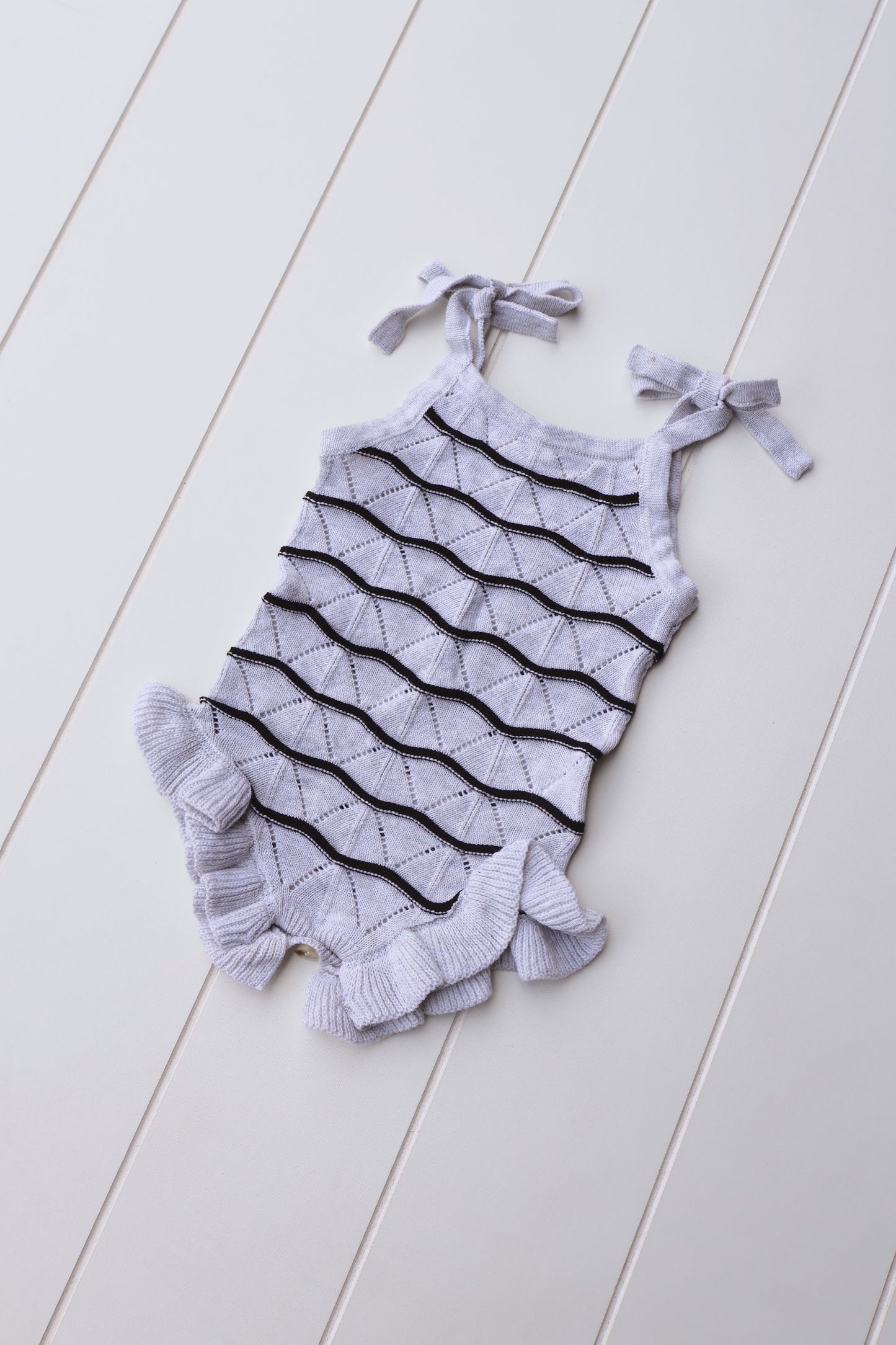 Spring Knit Ruffle Onesie