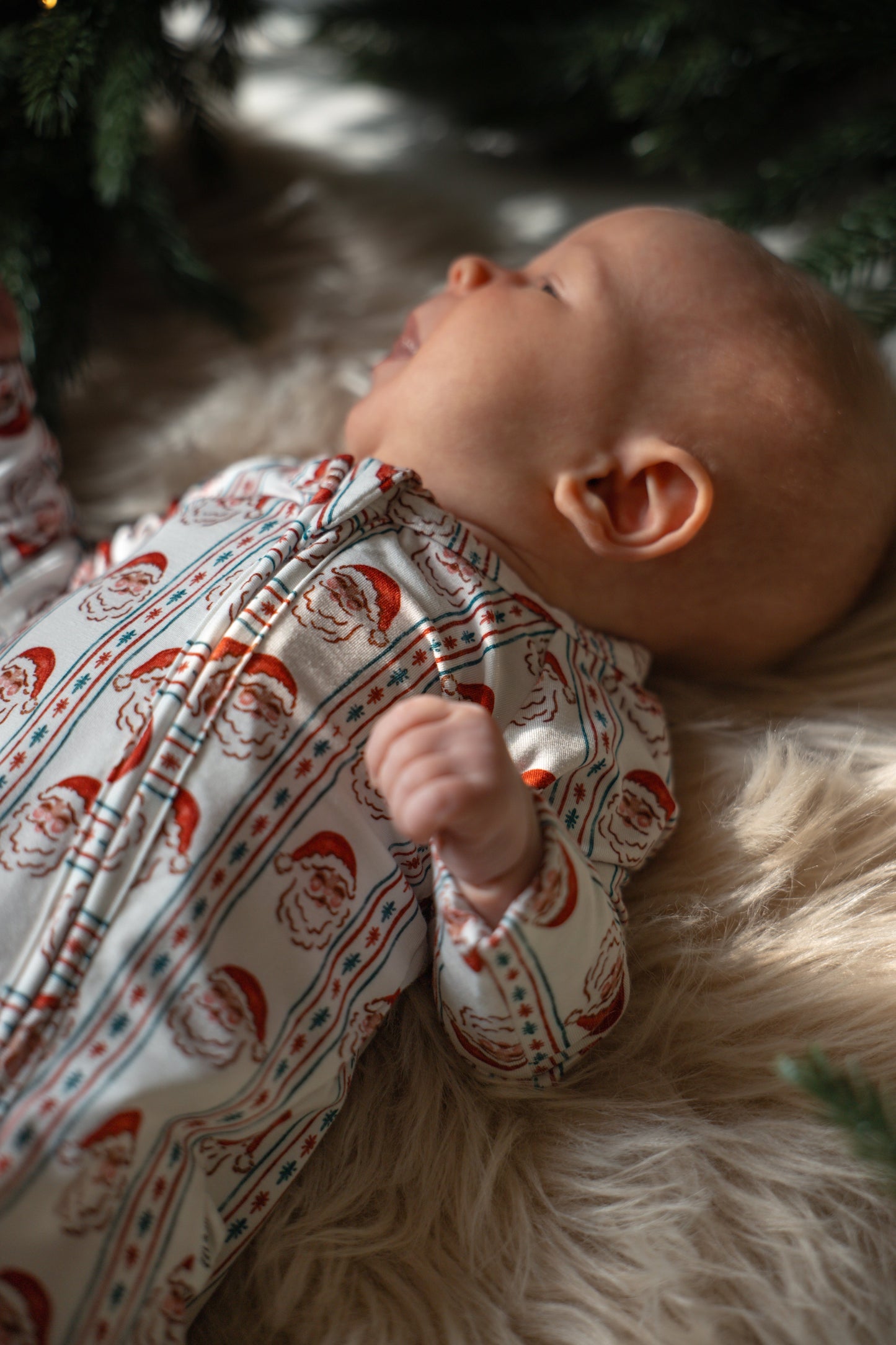 Vintage Santa Bamboo Christmas Pajamas - Zippy