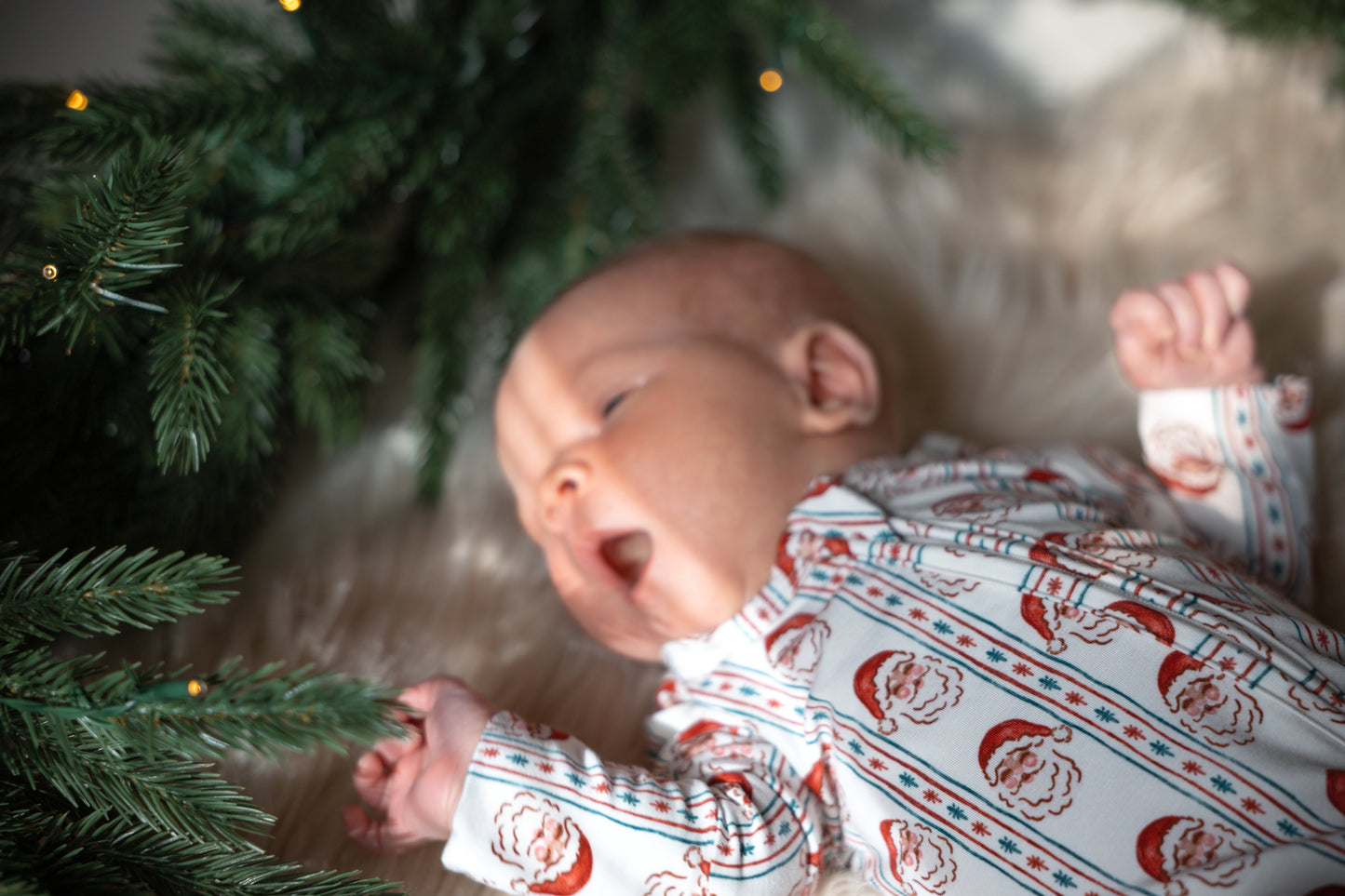 Vintage Santa Bamboo Christmas Pajamas - Zippy