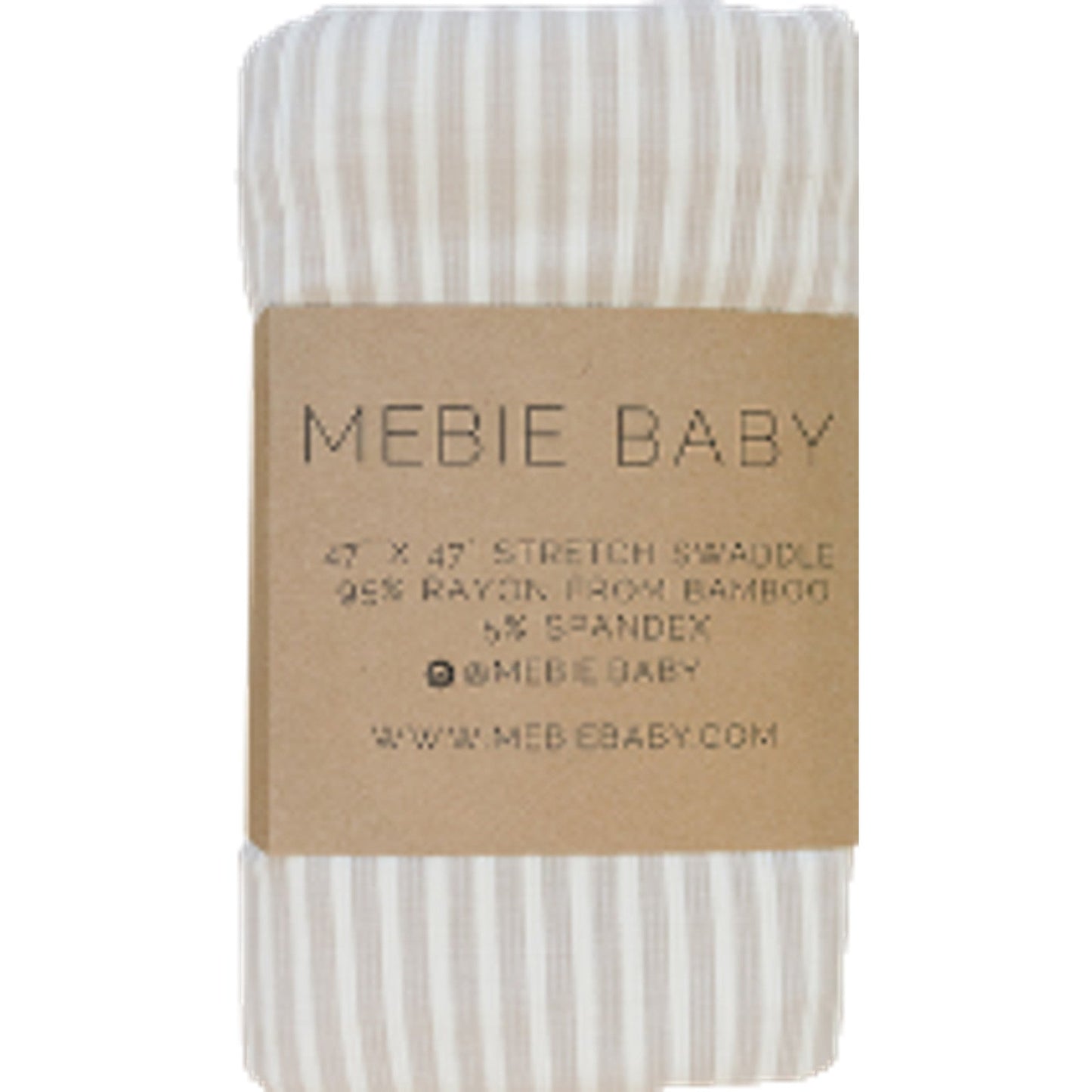 Taupe Stripe Ribbed Bamboo Stretch Swaddle