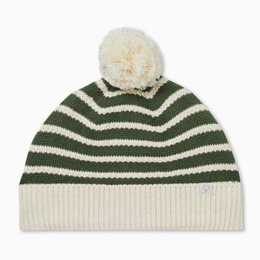 Knitted Stripe Hat - Pine Stripe