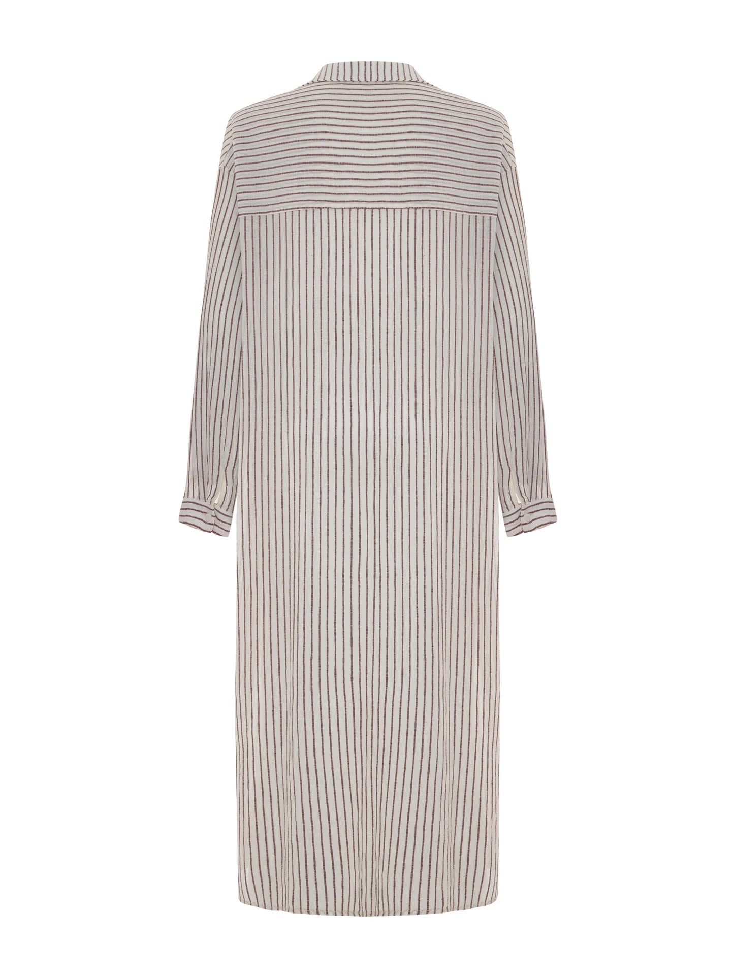 Voyage Shirt Dress - Burgundy Stripes