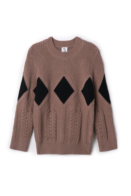 Diamond Pointelle Sweater