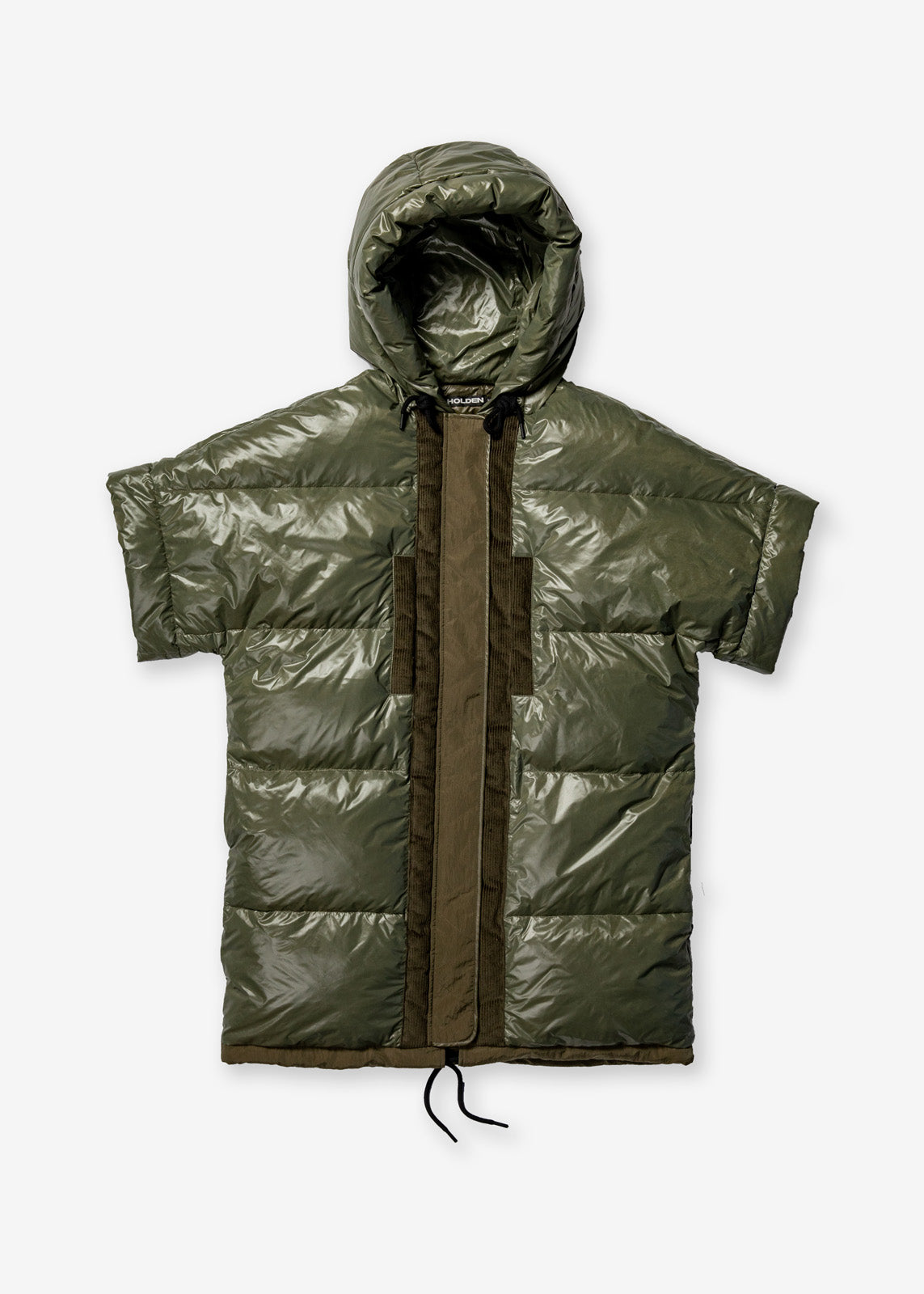 Long Down Vest - Olive