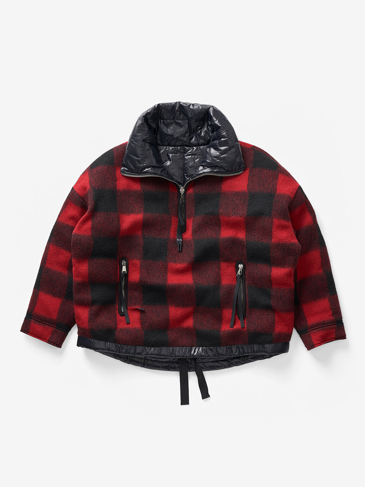 Reversible Wool Half Zip Puffer - Black Plaid – Mack & Harvie