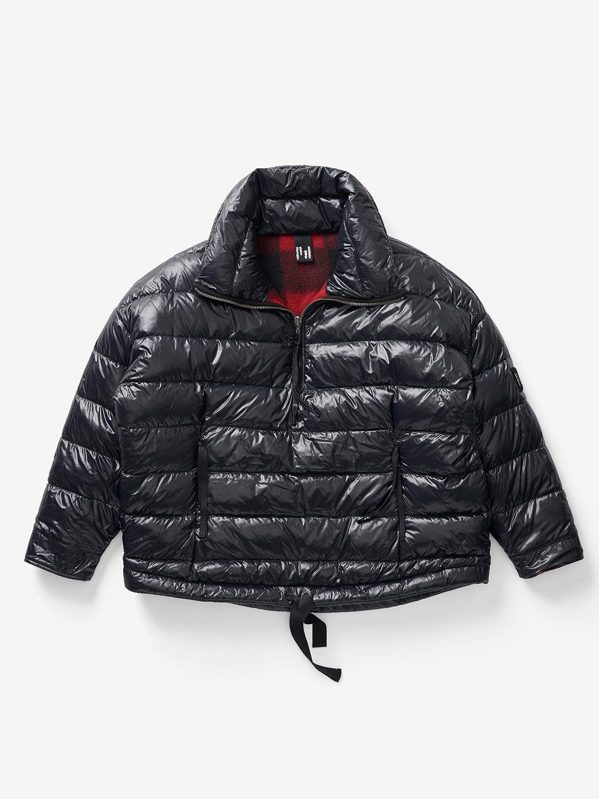 Reversible Wool Half Zip Puffer - Black Plaid – Mack & Harvie
