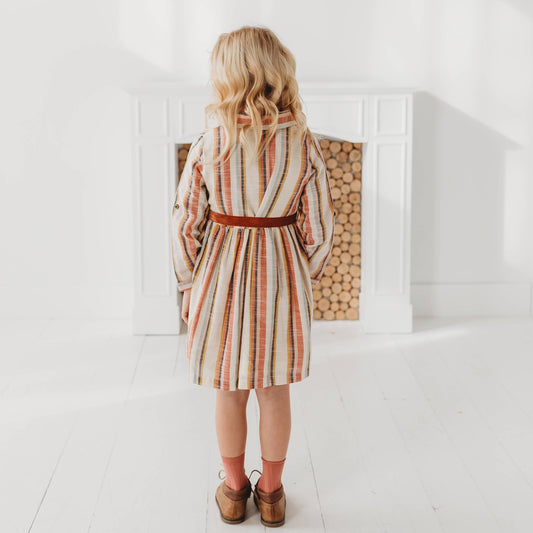 Yarn Dyed Striped Shirt Dress